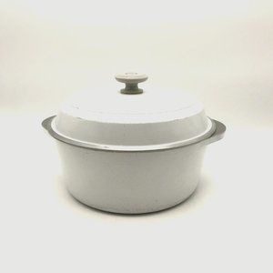 Club Supra Aluminum 4 Quart Dutch Oven w/Lid Sauce Stock Pot Ivory Vintage